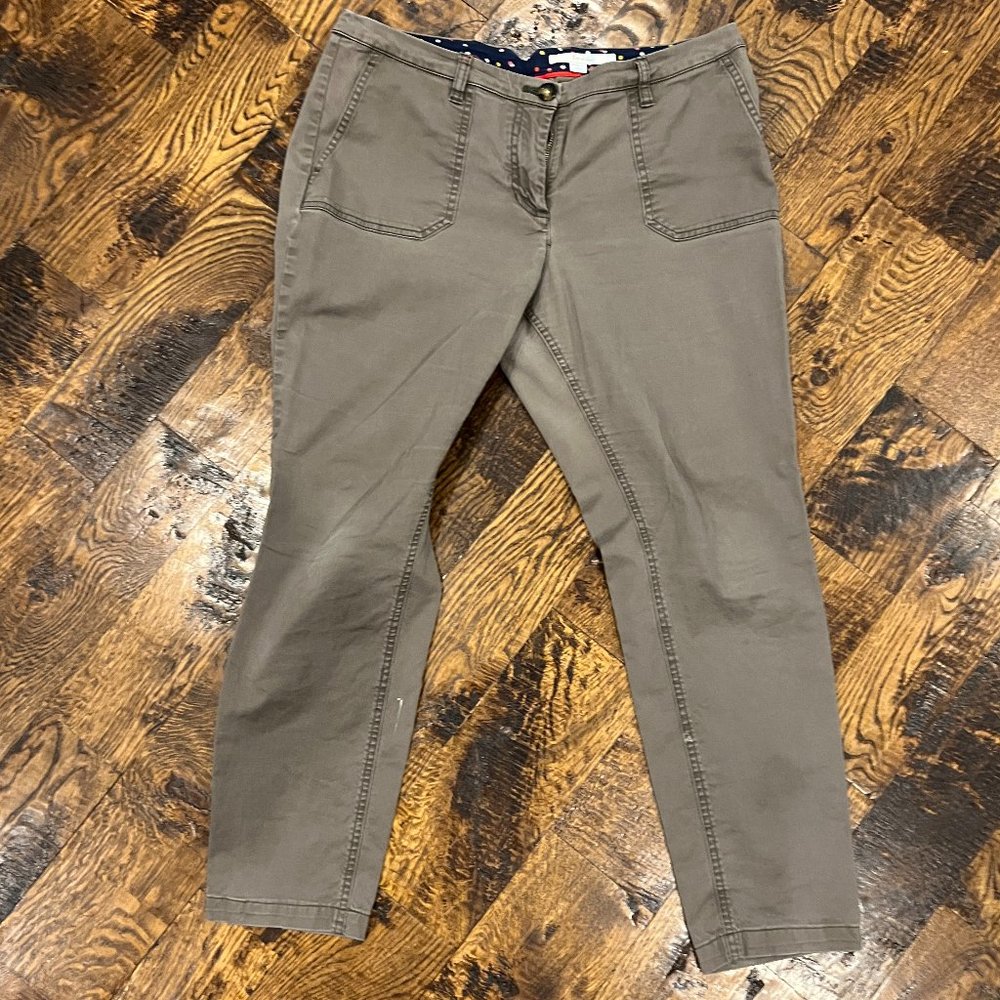 Boden Army Green Twill Pants